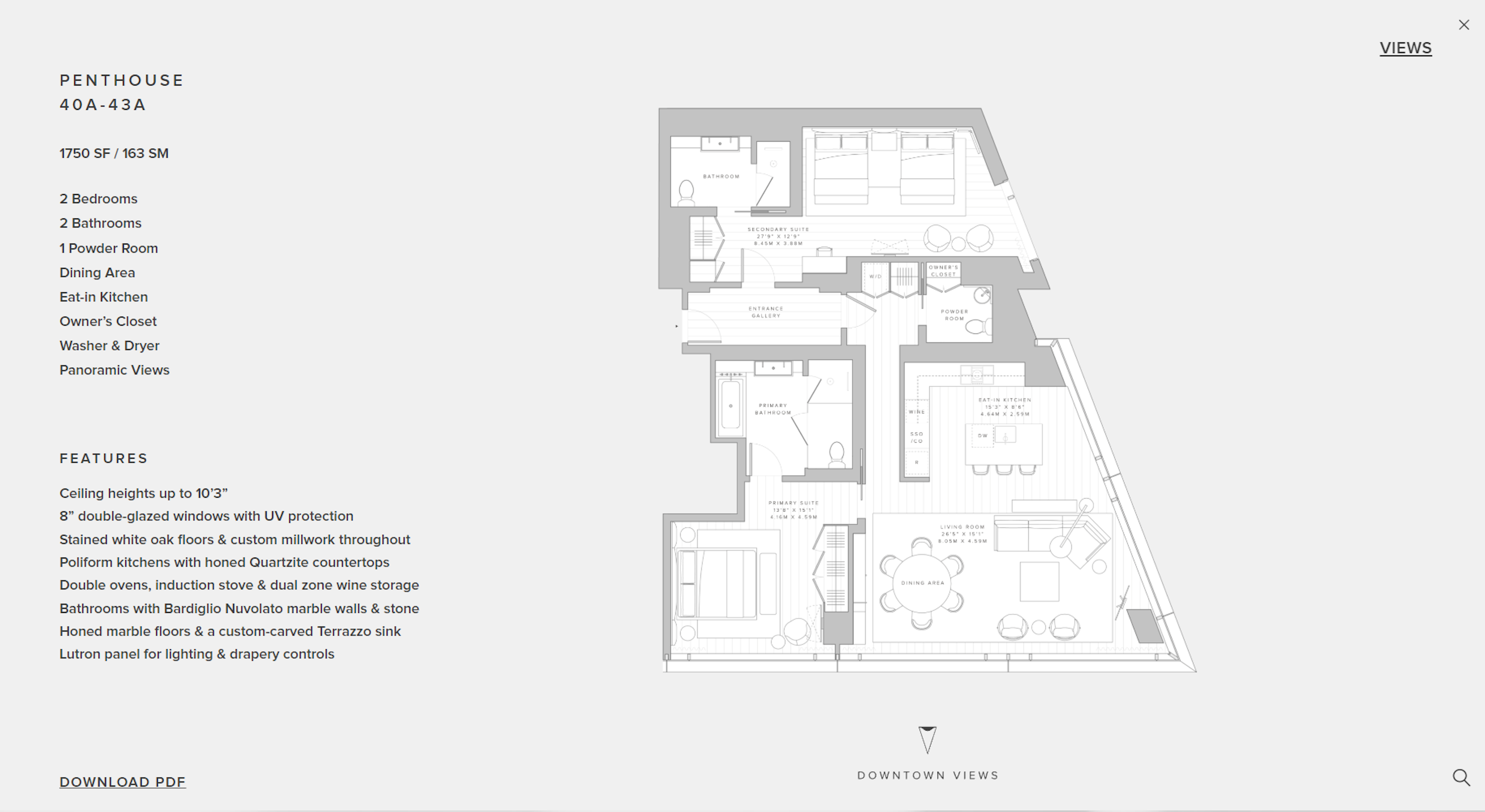 A screenshot of the interactive floorplan tool.
