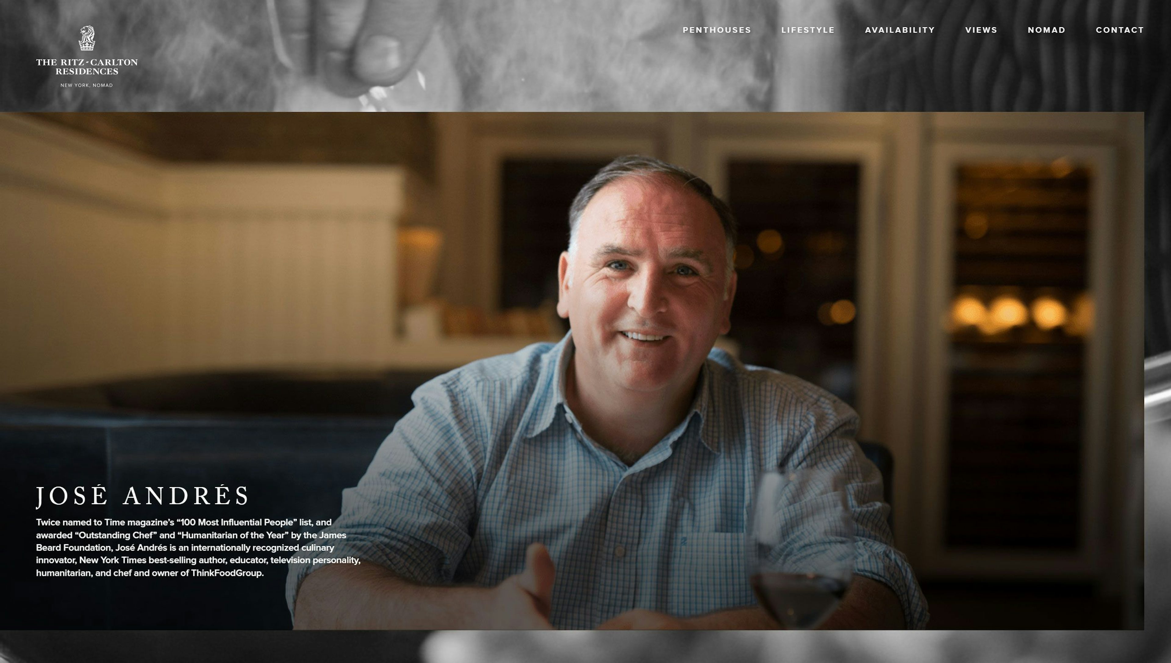 An screenshot of an Chef Jose Andres with descriptive text