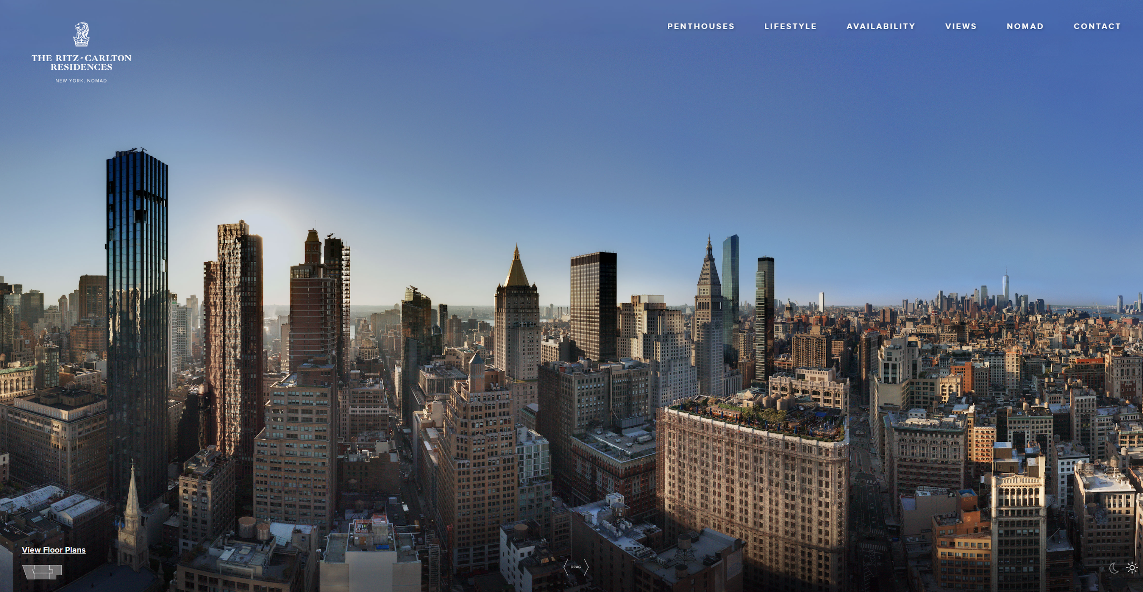 A screenshot of the panoramic View tool from the site.